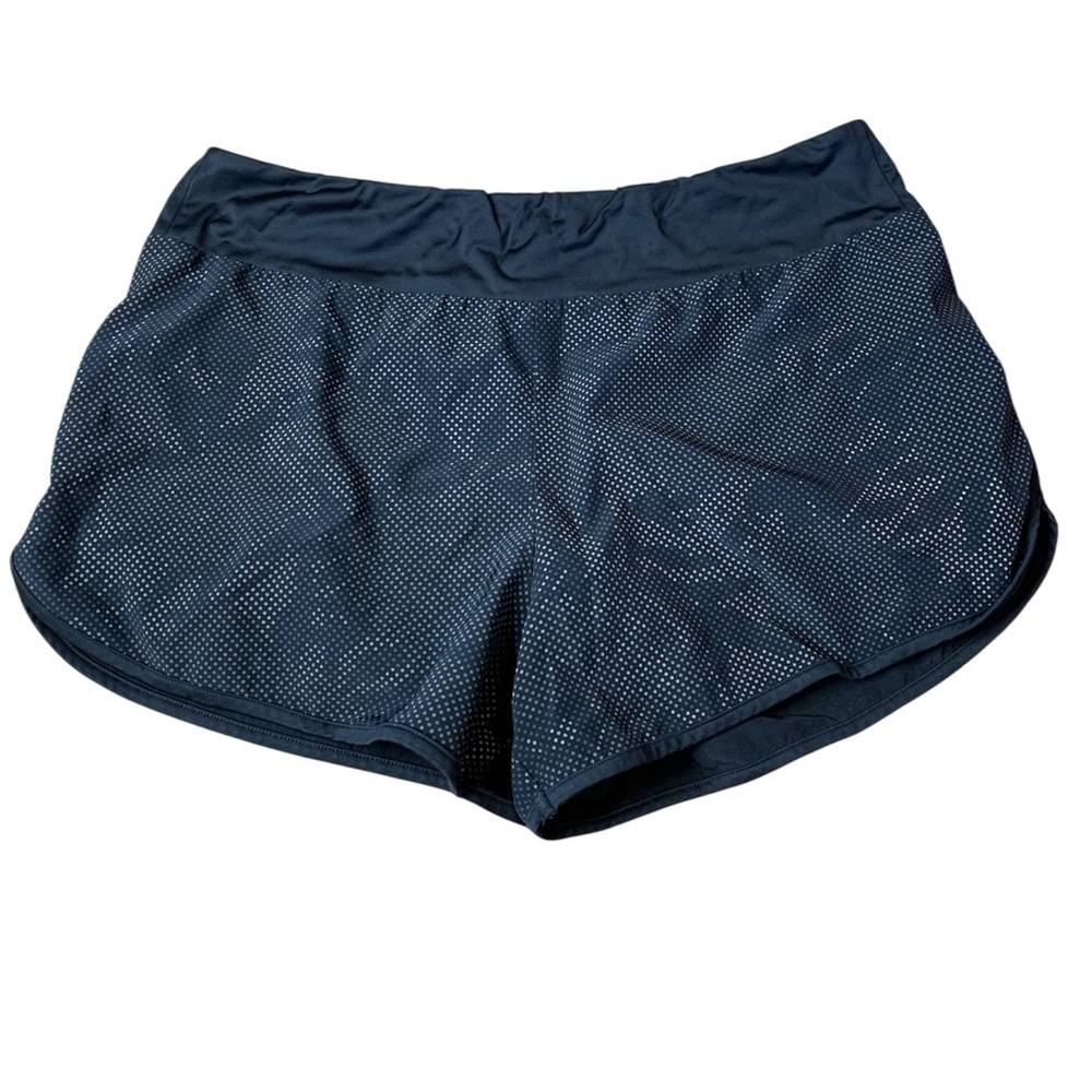 Joe Fresh Active Black Polka Dot Running Shorts with Zip Pocket - Large